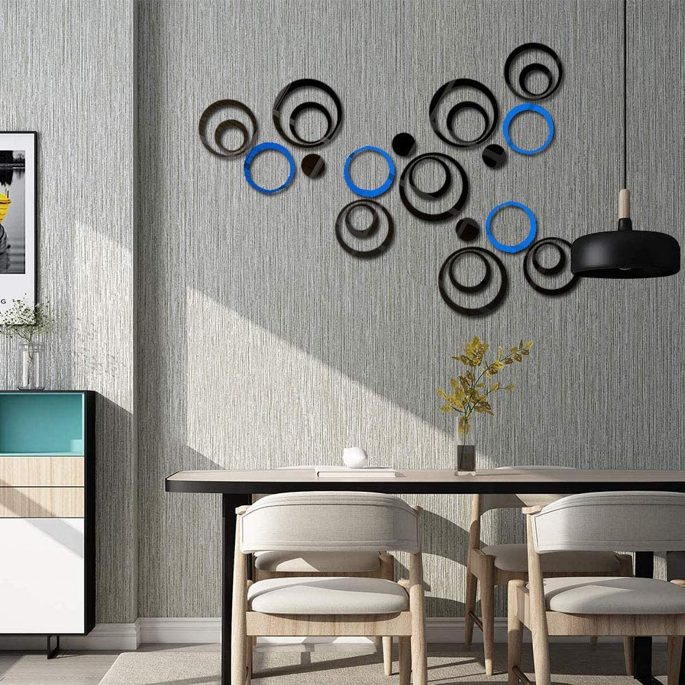 Acrylic Circle Mirror Wall Stickers Removable Mirror Wall Decals DIY Round Dots Wall Decoration Murals for Home Bedroom Decor