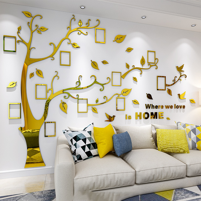 DIY 3D Removable Family Memory Tree Photo Frame Wall Decals Living Room Art House Wall Stickers Decoration Custom Sticker