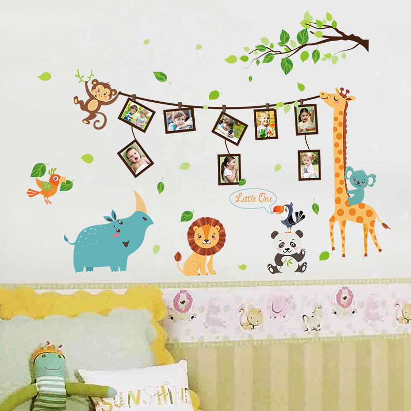 Wholesale Kids Room Forest Cartoon Forest Animal Waterproof PVC Wall Sticker for Baby's Room Nursery school Home Decoration