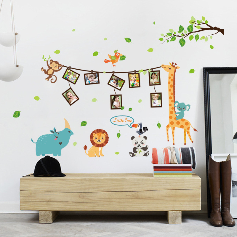 Wholesale Kids Room Forest Cartoon Forest Animal Waterproof PVC Wall Sticker for Baby's Room Nursery school Home Decoration