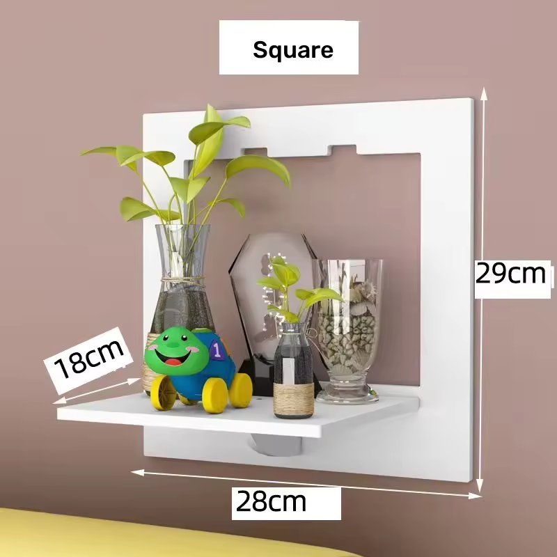 Wholesale No punching Wall Plastic Decorative Flower Shelves Pot Ornament Storage Holders For Bedroom Living Room