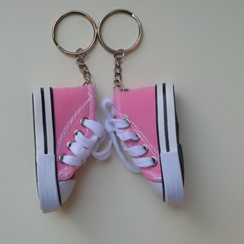 2 pcs wholesale 3D mini Canvas shoes key chain Sneaker Keychain Tennis Shoes Keychain