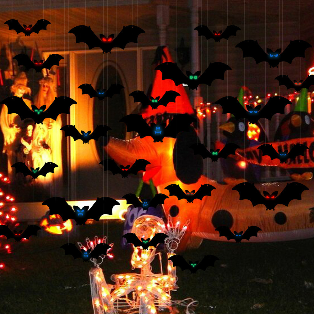 Halloween Decoration Bats Wall Decor  Waterproof Spooky Window Decor Stickers Bat for Carnival Eve Party