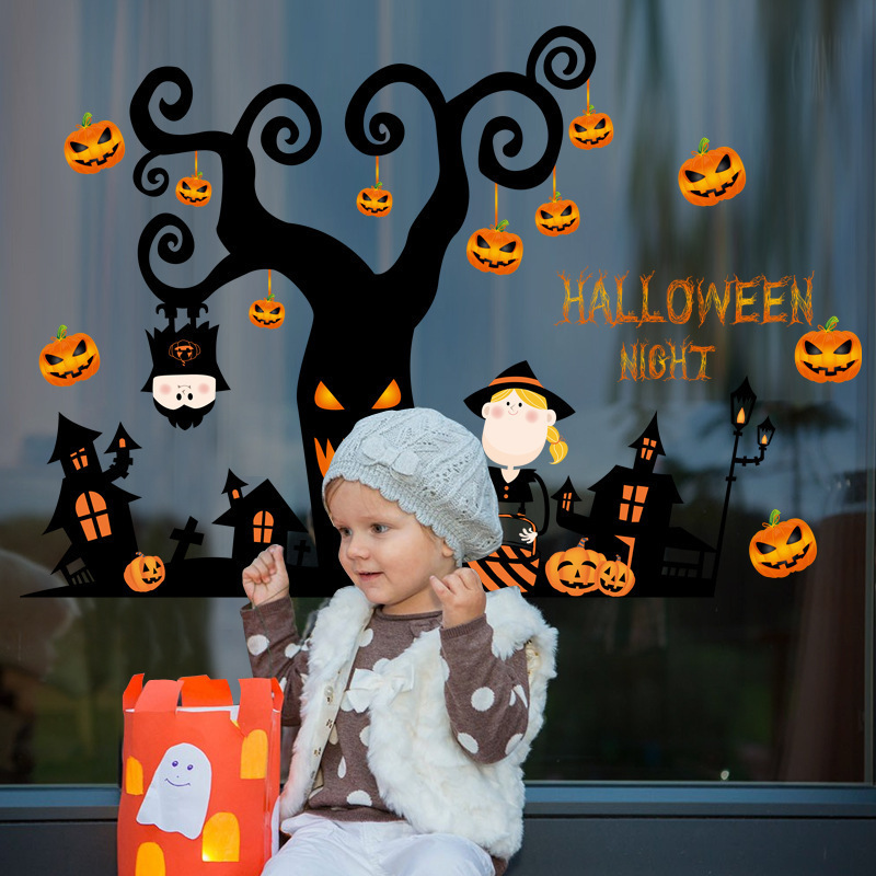 2023 New PVC Halloween Decoration Wall Decals Living Room, Bedroom, Kindergarten, Pumpkin Decoration Home Decoration