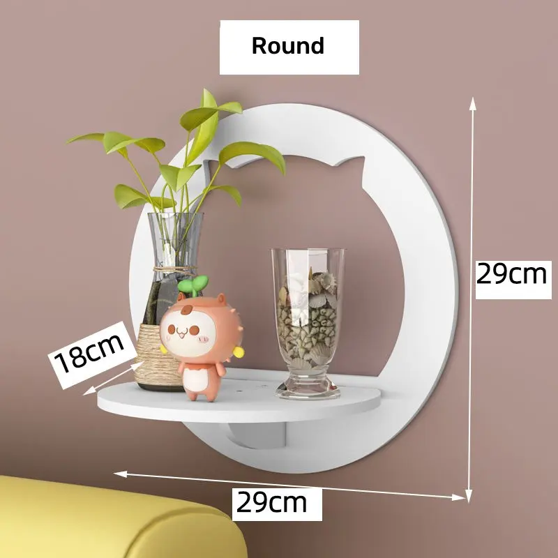 Wholesale No punching Wall Plastic Decorative Flower Shelves Pot Ornament Storage Holders For Bedroom Living Room