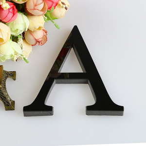 Letter Acrylic 3D Mirror Wall Sticker Home Decor Alphabet Poster For Birthday Party Wedding Diy Wallpaper Peel & Stick