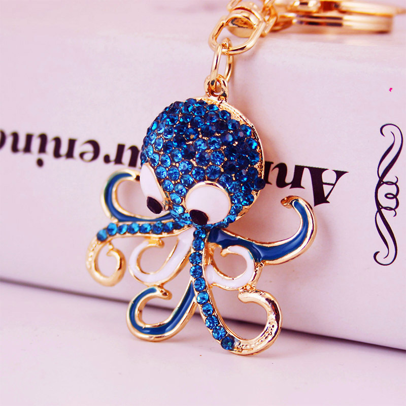 Fashion Cute Cartoon With Diamond Car Keychain Tortoise Animal Keychain Metal Pendant Tortoise Rhinestone Keychain