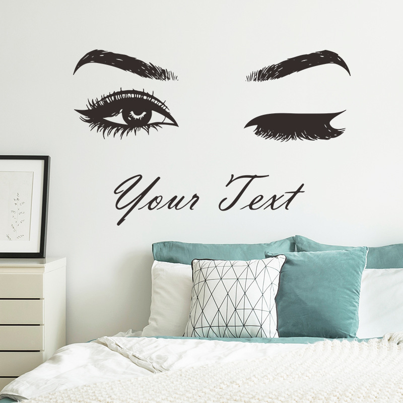 New  Lash Brows Eyes Fashion Home Decor Living Room Wall Decals for Girls Bedroom Sexy Eyebrows Beauty Salon Decor Wall Stickers