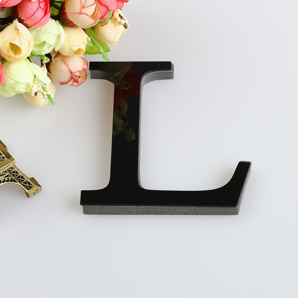 Letter Acrylic 3D Mirror Wall Sticker Home Decor Alphabet Poster For Birthday Party Wedding Diy Wallpaper Peel & Stick