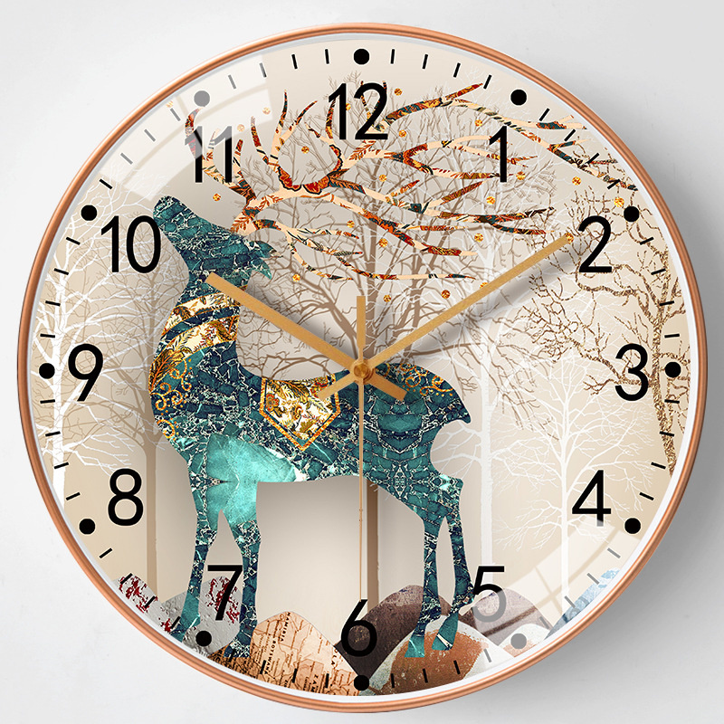 [8-inch 20cm] modern household creative silent clock living room office hanging simple personalized clock wall clock 3d