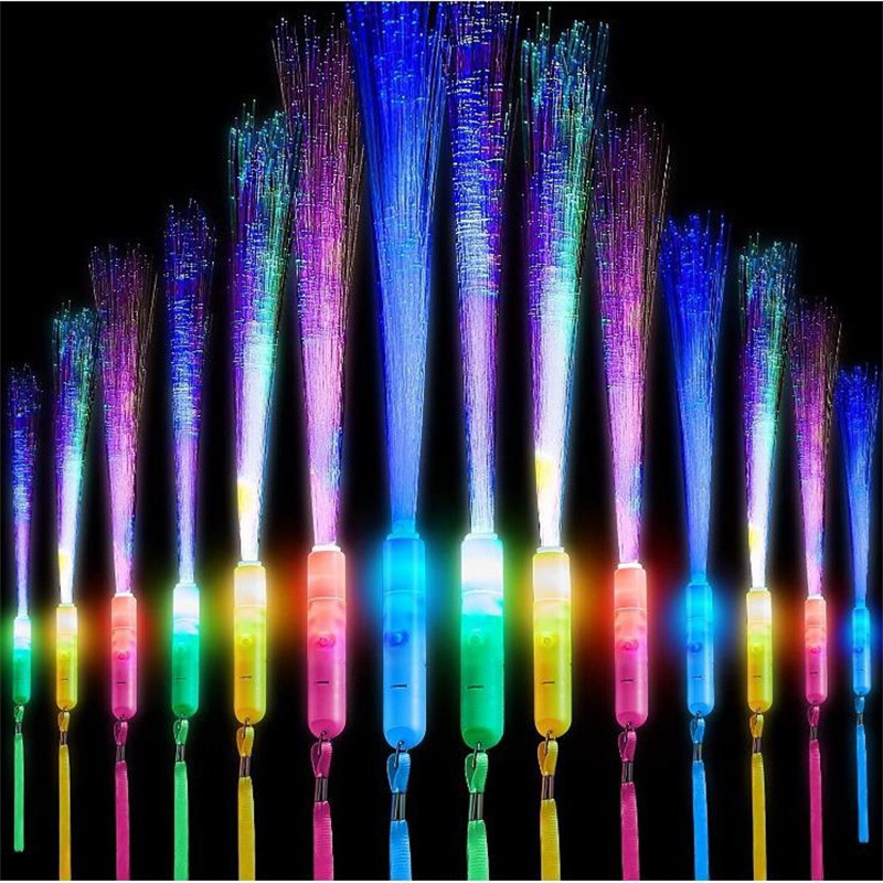 Fiber Optic Wands Light Up Rod Glow Wands Led Sticks Flash Stick for Birthday Bridal Shower Wedding Cheer up Favors Party