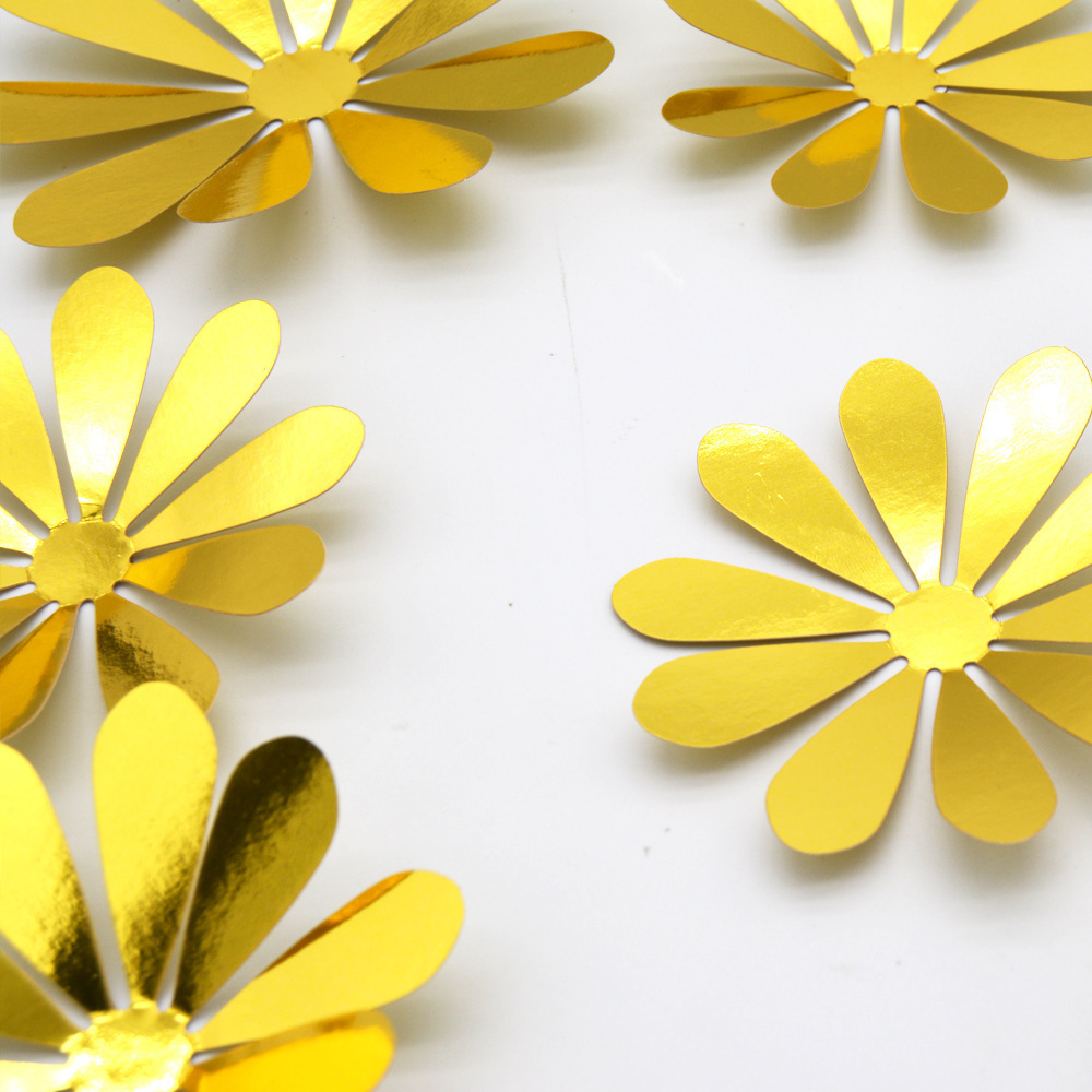 12pcs Wall Sticker Sunflower Simulation 3D Small Flower Wall Stickers Self-adhesive Bedroom Living Room Home Decoration