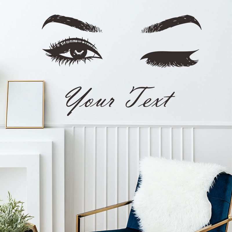 New  Lash Brows Eyes Fashion Home Decor Living Room Wall Decals for Girls Bedroom Sexy Eyebrows Beauty Salon Decor Wall Stickers