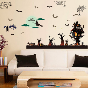 NEW Carnival Party Decorative Sticker Spooky Bat Pumpkin For Home Window Decor Halloween Cute Stickers