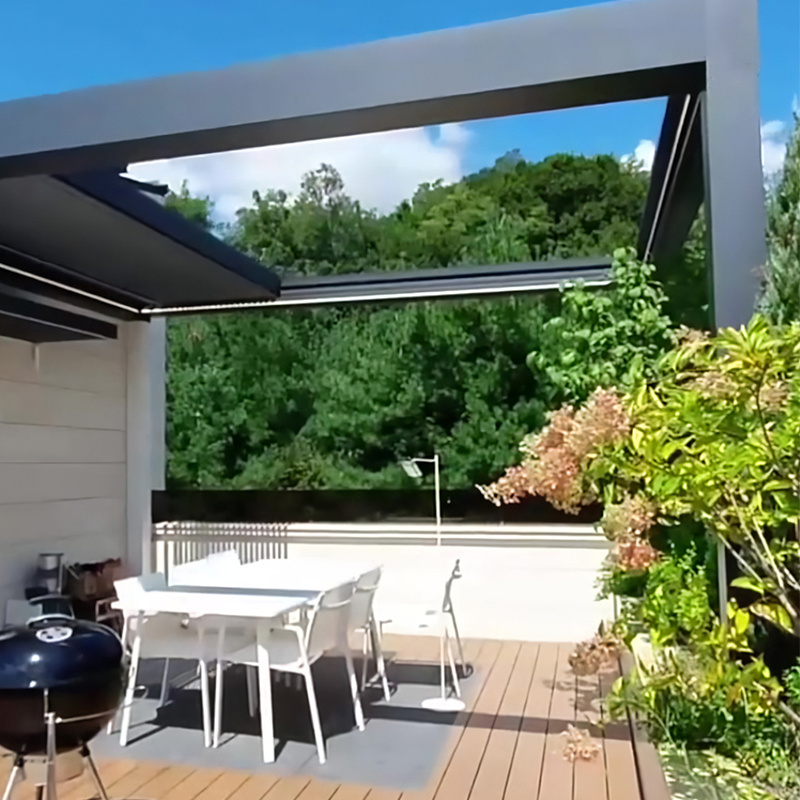 Manufacture Automatic Waterproof Pergola Gazebo 3x4 Outdoor Motorized Aluminum Pergola Brackets