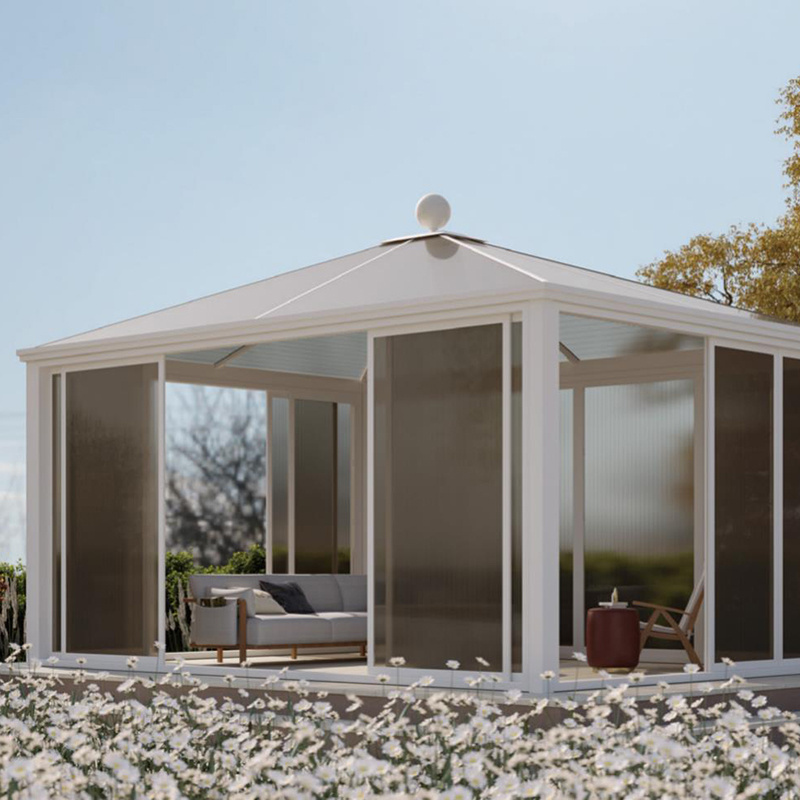 Manufacture Outdoor 4 Season Sunrooms Modern Designs Aluminum Sun room Polycarbonate Gazebo