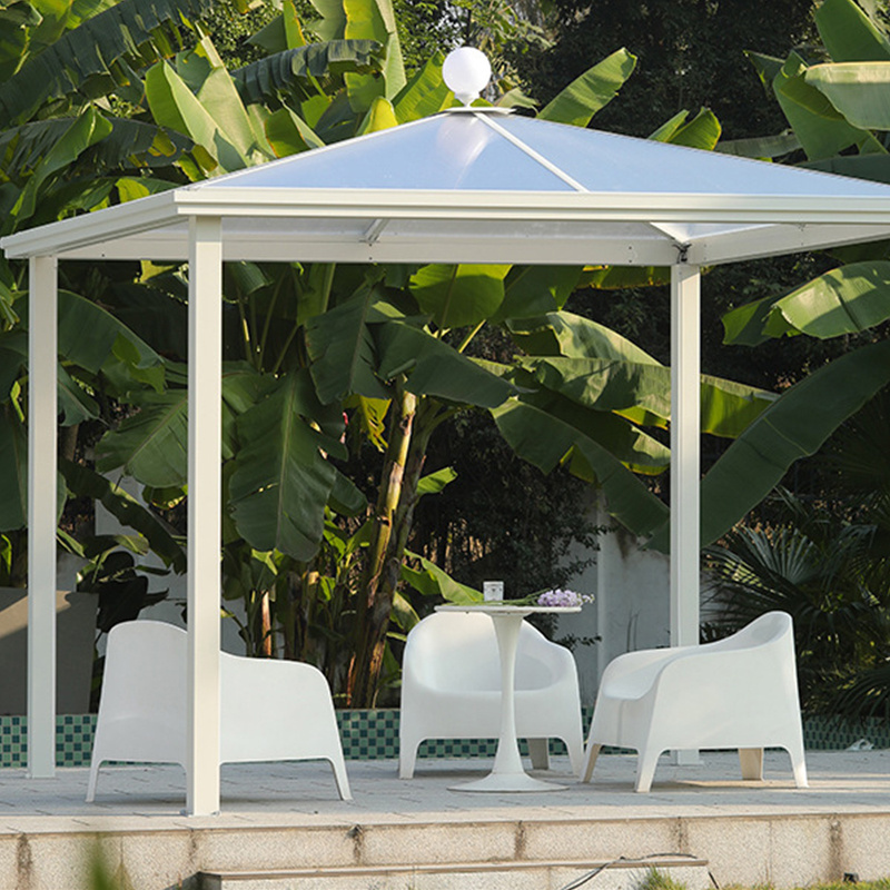 Manufacture Outdoor Clear Aluminum Frame Gazebo Polycarbonate canopy Panels for Canopy Garden Terrace Sunroom