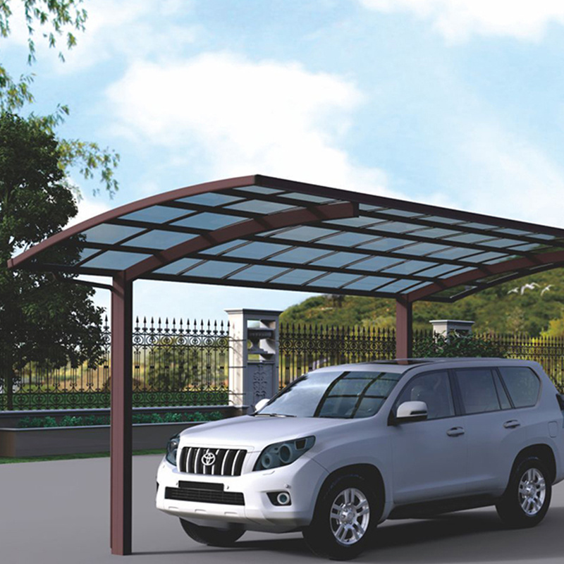 Factory Direct Powder Coated Metal Car Shelters Aluminium Carports Polycarbonate Canopy