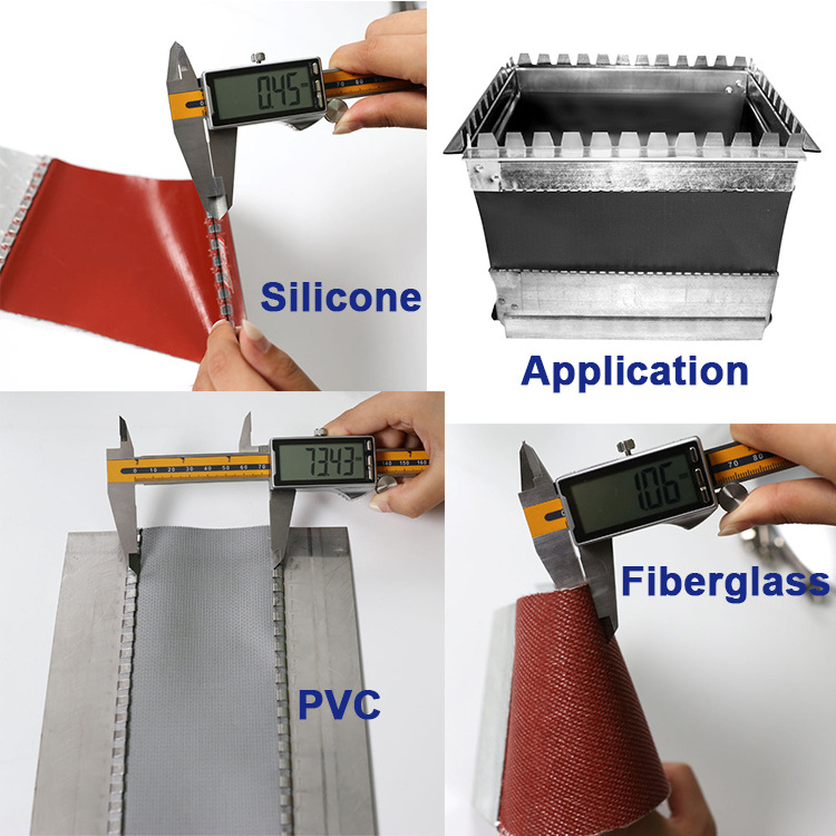 HVAC systems flexible rolls prevent fire and vibrations high quality fiberglass flexible air duct connector