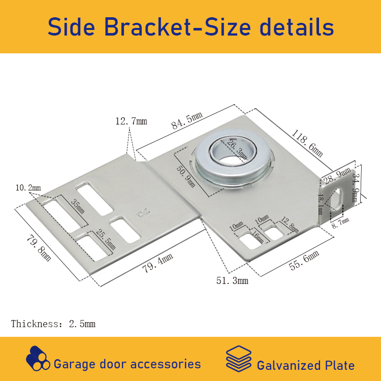 Sectional Garage Door Hardware  Fixed Top Support Garage Door Installation Side Bracket