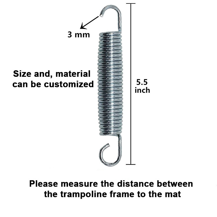 Heavy duty stainless metal steel trampoline springs extension springs