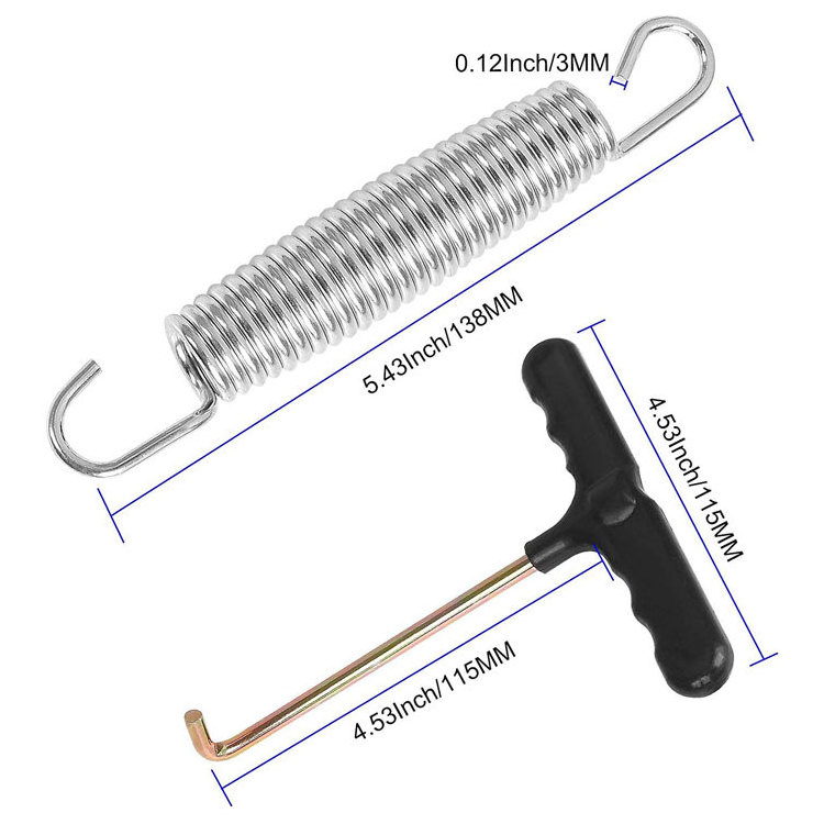 Heavy duty stainless metal steel trampoline springs extension springs