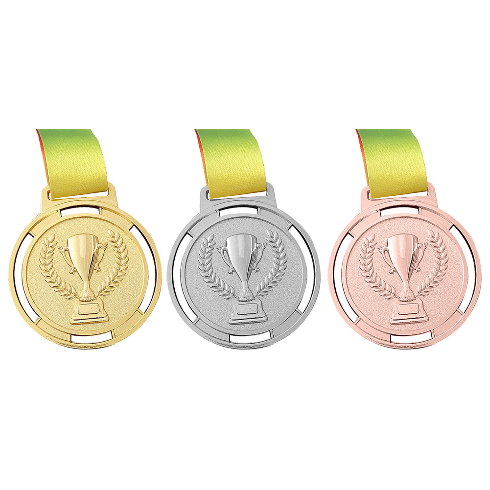 Wholesale Winner 3D Gold Metal Award Marathon Running Sport Badge Medal Competitions Prizes Outdoor Kids Games Medal with Ribbon