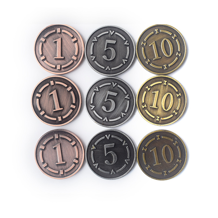 New Arrivals Round Embossed Brass Coins Engraving Die Casting Custom Coins Metal Coin