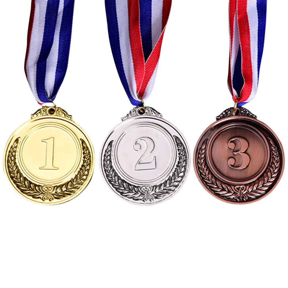 Wholesale Winner 3D Gold Metal Award Marathon Running Sport Badge Medal Competitions Prizes Outdoor Kids Games Medal with Ribbon