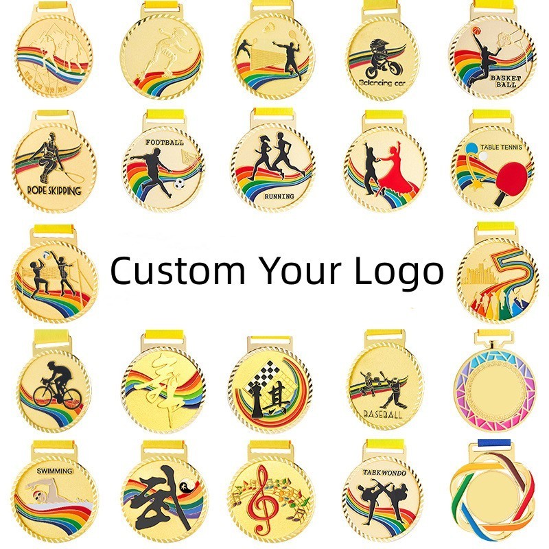 Factory Custom Creative Personalized Souvenir Gift Zinc Alloy Gold Prizes Metal Blank Sports Medal