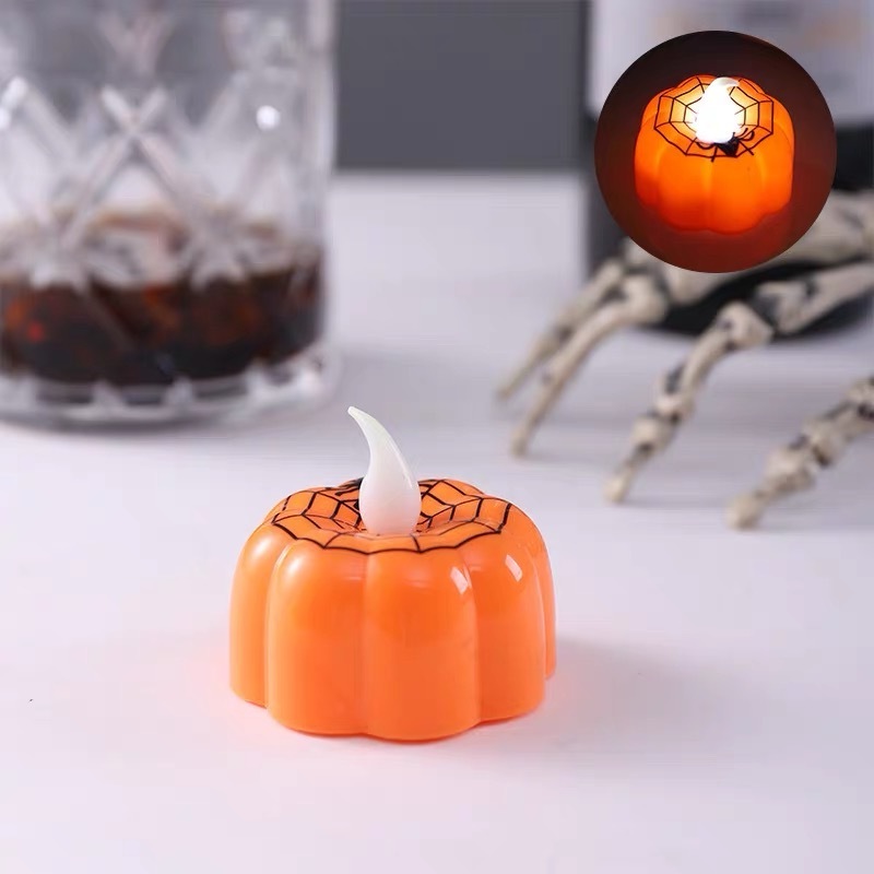 LED Electronic Pumpkin Lamp Halloween Candle Atmosphere Decoration Lights for Party Decorations