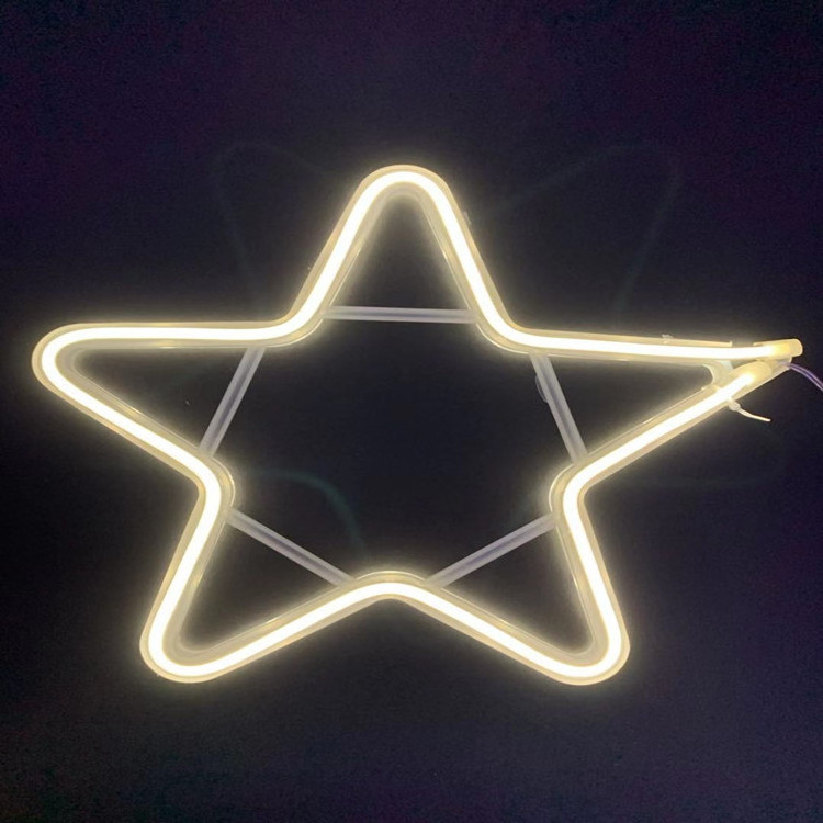 Star/ Elk/Snowflake Christmas Tree Decoration 12/24/120/240V Neon Rope Lights  Led  Christmas Star Neon Light