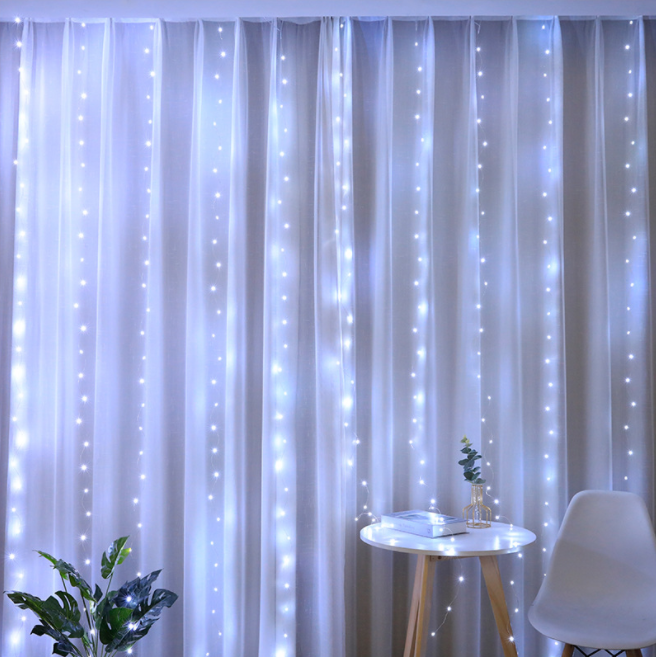 Wholesale Christmas decorative LED Curtain Fairy USB cooper wire String Wall Lights curtain led string light