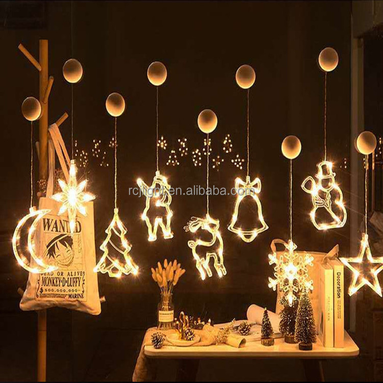 Christmas holiday decorative hanging light Xmas tree deco  small pendant hing lights battery operated led window light