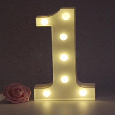 LED Number 1 Shaped Marquee Light Unique 0-9 Table LED Lamp Love Children's Night Light And Home Decoration