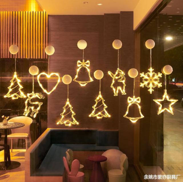 Christmas holiday decorative hanging light Xmas tree deco  small pendant hing lights battery operated led window light