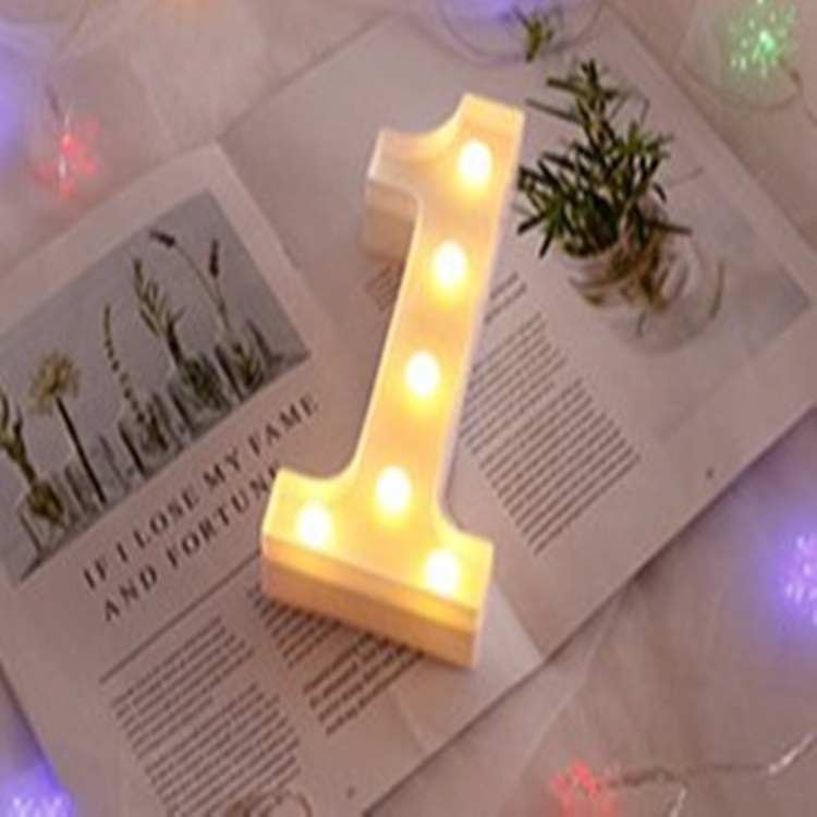 LED Number 1 Shaped Marquee Light Unique 0-9 Table LED Lamp Love Children's Night Light And Home Decoration