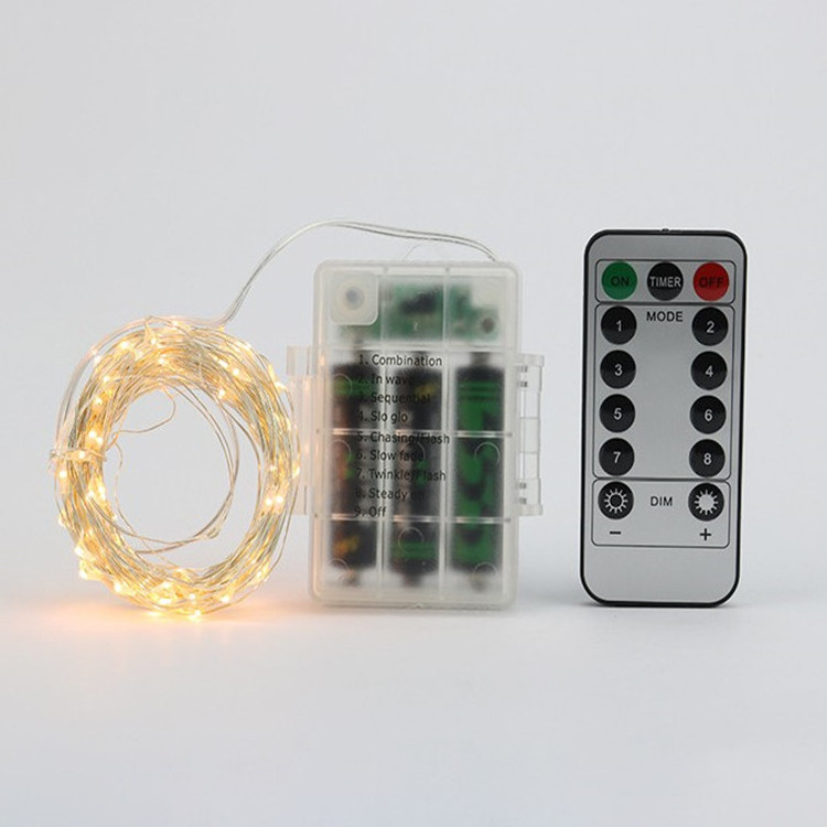 Battery Operated Led Light  10/20/30leds Micro Mini LED Copper Lights String  Battery Light String