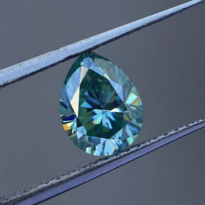 Loose Moissanite Vivid Blue Color Pear Diamond Excellent Cut Lab Created 0.85 To 0.98 CT Best For Jewelry / Ring / Pendant