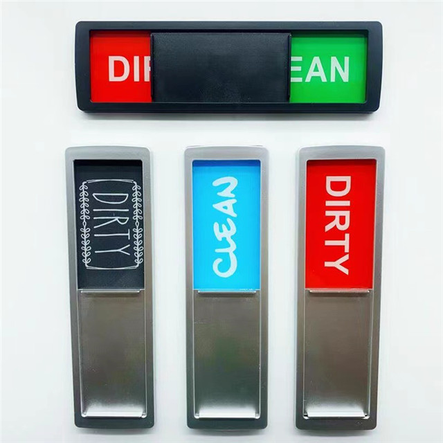 Dishwasher Magnet Clean Dirty Sign Double Sided Magnet Flip with Magnetic Plate Kitchen Dish Washer