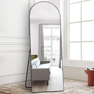 Custom Size Ruicheng Big Promotion Full-length Arch Mirror Floor Standing Mirror Glass Christmas Modern Gold Glass Wall Mirror