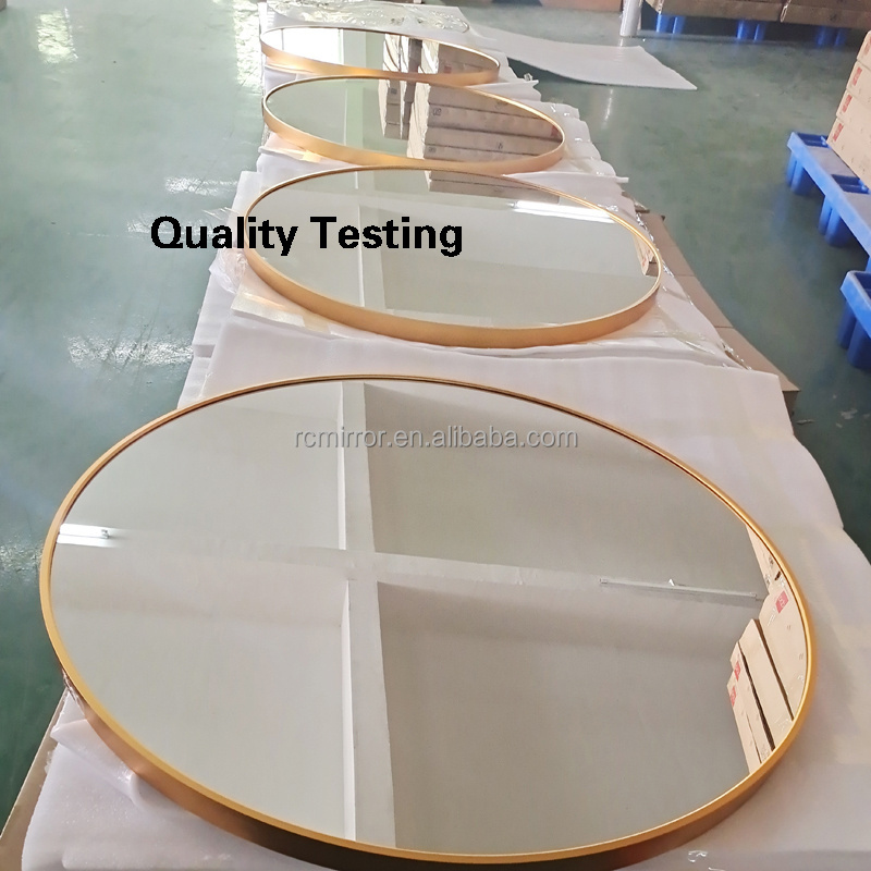 Round Goldaluminium Intermetallic Frame Wholesale Nordic Hot Selling Luxury Modern New Year Glass Mirror Wall Art