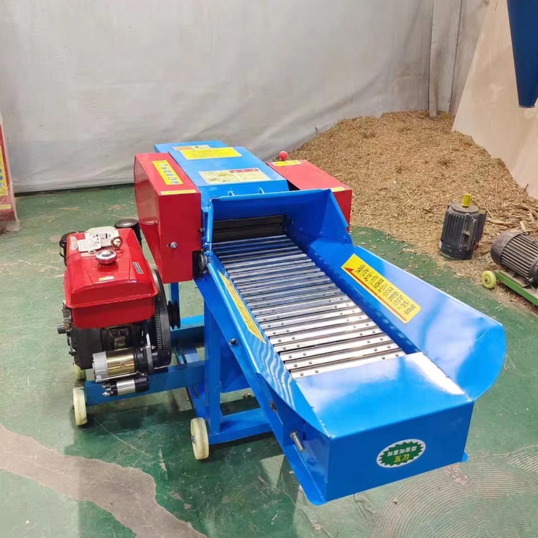 Sheep and Cattle Silage Machine corn stalk grinder Forage Crusher Gasoline Chaff Cutter Machine