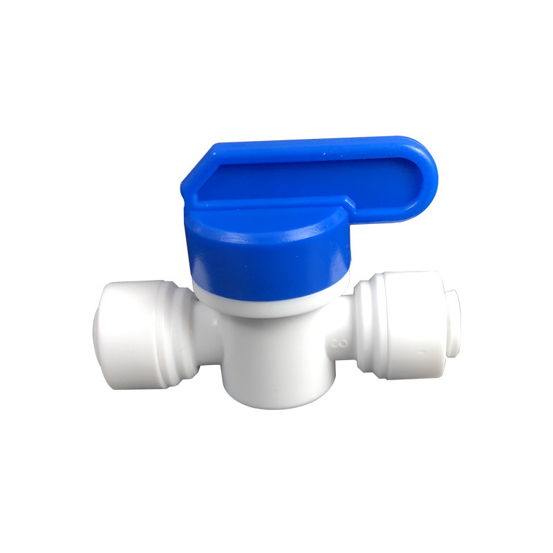 Speedfit 1/4 Inch Shut Off Valve, Push to Connect Plastic Plumbing Fitting, Water ball valve