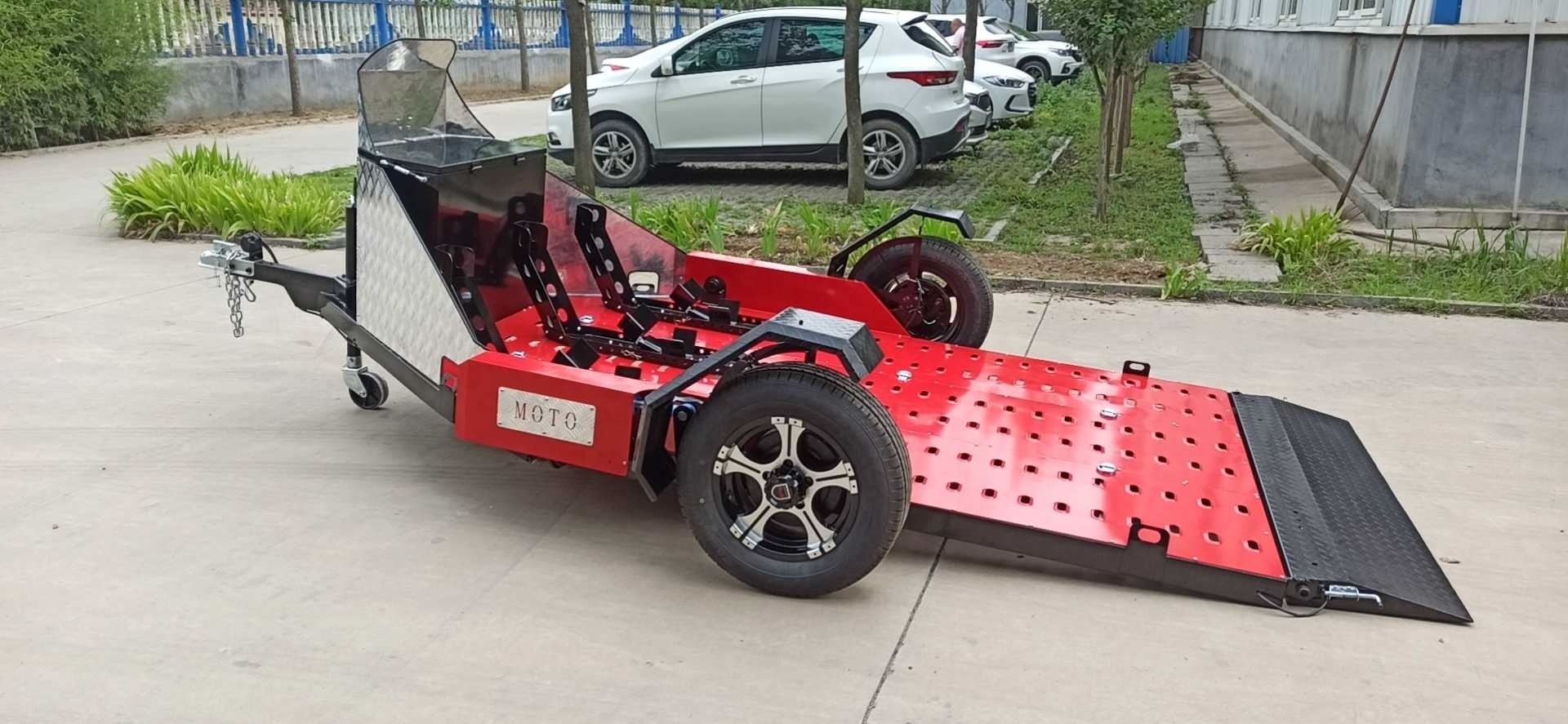 800KG  Single Axle Electric Brake Mini Carry Excavator Trailer Motorcycle Trailer