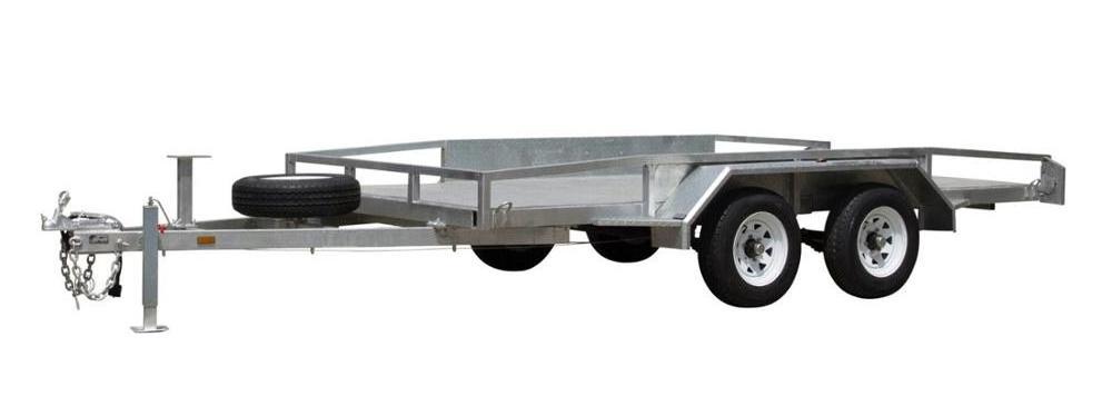 Galvanized heavy duty ATV trailer / double axle car hauling utility trailer truck farm trailer