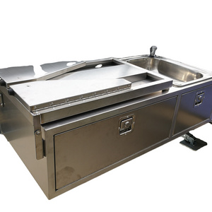 Stainless Steel Caravan Tail Gate Kitchen Sink Bench Camper Trailer Kitchen