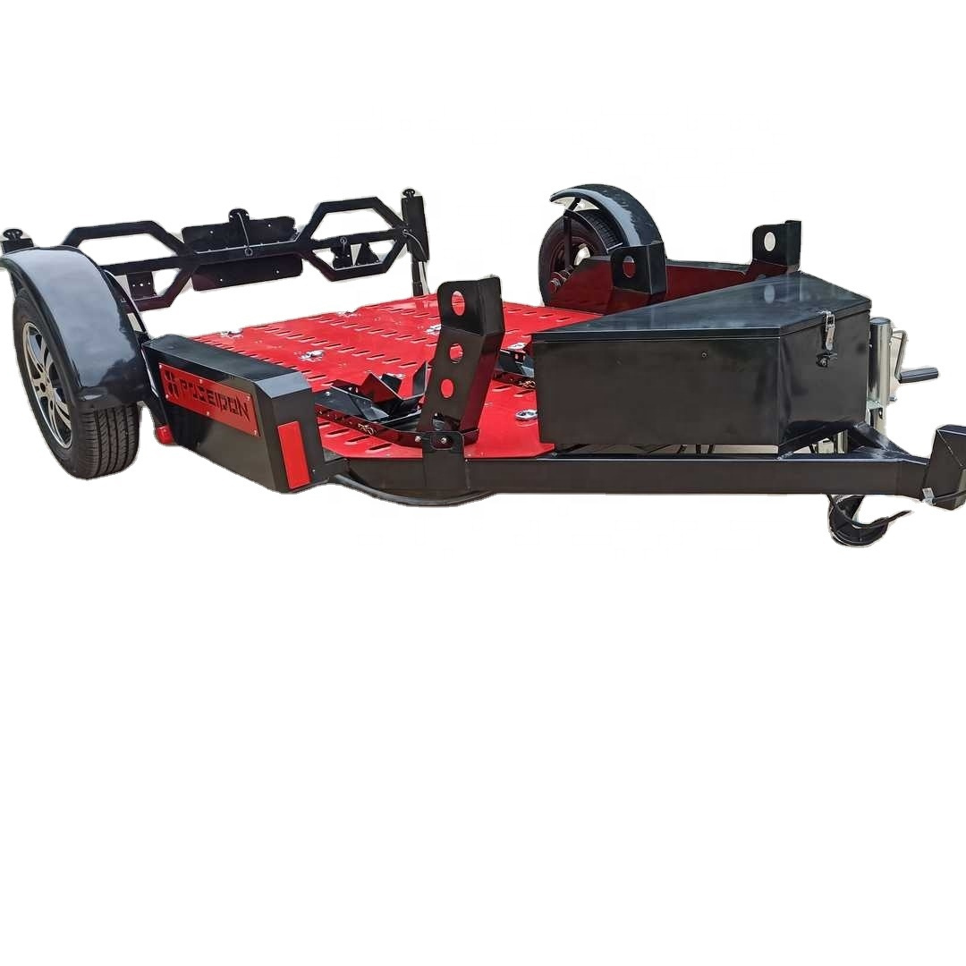 800KG  Single Axle Electric Brake Mini Carry Excavator Trailer Motorcycle Trailer