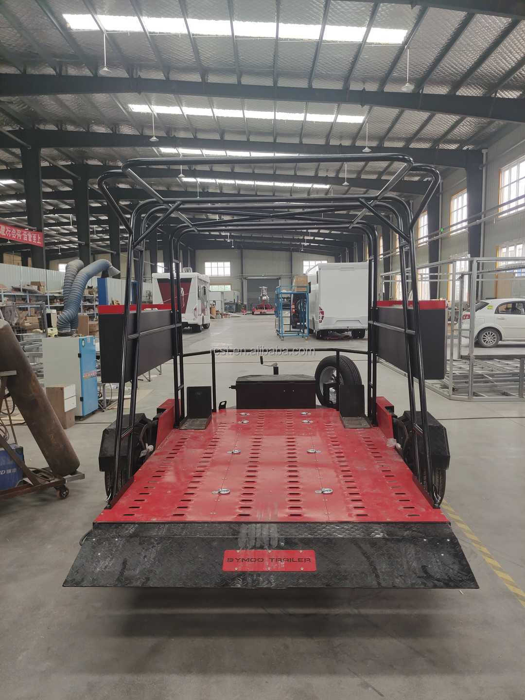 New Design 800 kg tandem Axle Hydraulic lift Motorcycle  trailer With luggage Frame Excavator Flat Trailer Car Trailer Hot Sale