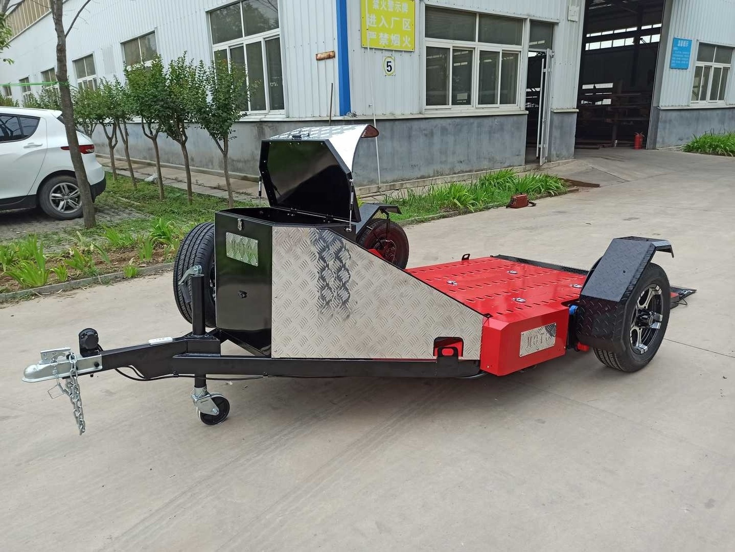 800KG  Single Axle Electric Brake Mini Carry Excavator Trailer Motorcycle Trailer